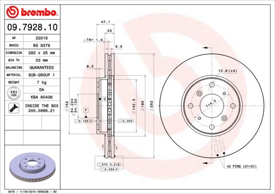 Breco BS 8379 - Тормозной диск autosila-amz.com