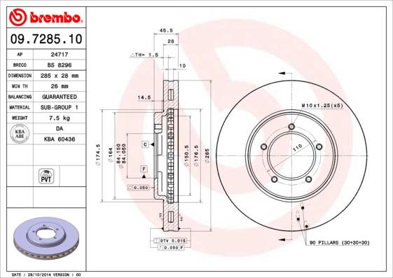 Breco BS 8296 - Тормозной диск autosila-amz.com