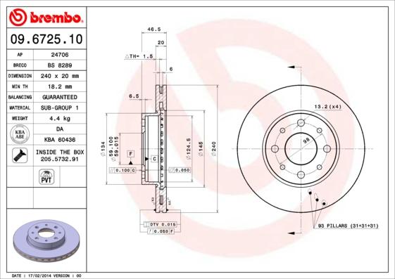 Breco BS 8289 - Тормозной диск autosila-amz.com