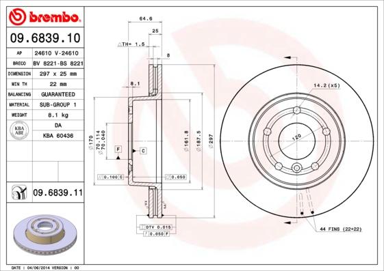Breco BS 8221 - Тормозной диск autosila-amz.com