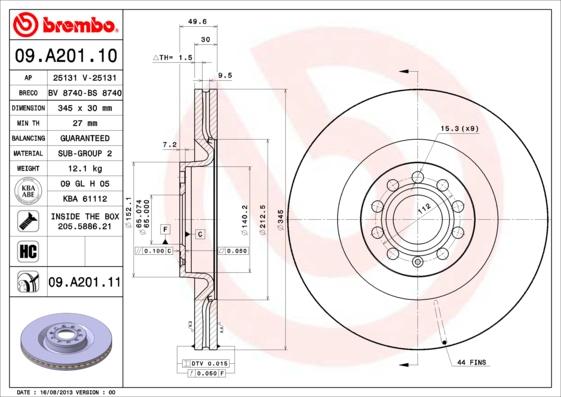 Breco BV 8740 - Тормозной диск autosila-amz.com