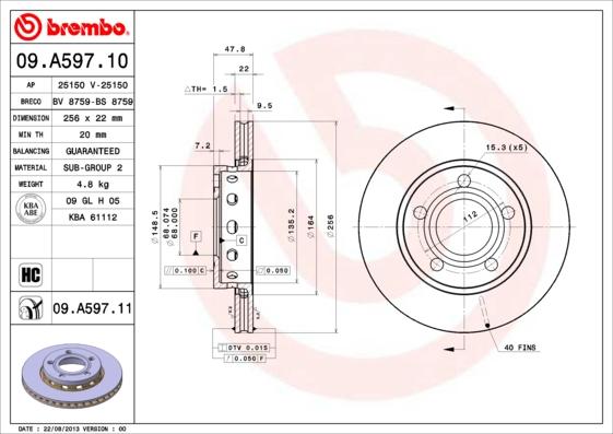 Breco BV 8759 - Тормозной диск autosila-amz.com