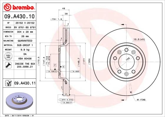 Breco BS 8761 - Тормозной диск autosila-amz.com