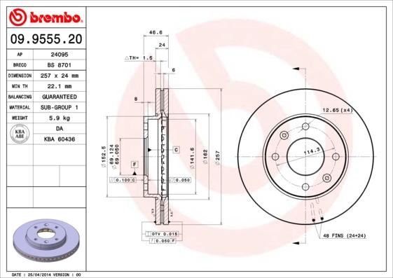 Breco BS 8701 - Тормозной диск autosila-amz.com