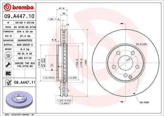 Breco BV 8738 - Тормозной диск autosila-amz.com