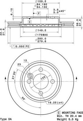 Breco BV 8779 - Тормозной диск autosila-amz.com