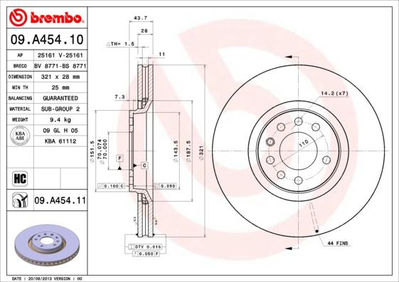 Breco BV 8771 - Тормозной диск autosila-amz.com