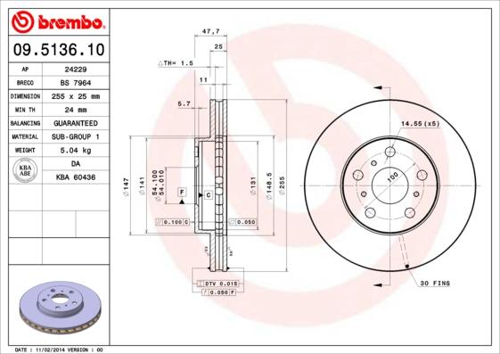 Breco BS 7964 - Тормозной диск autosila-amz.com