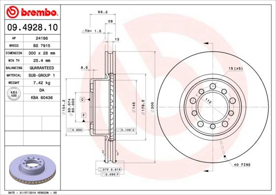Breco BS 7915 - Тормозной диск autosila-amz.com
