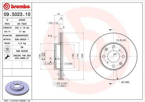 Breco BS 7938 - Тормозной диск autosila-amz.com