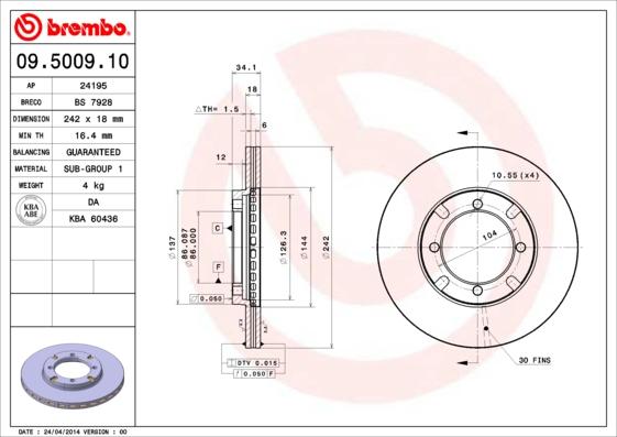 Breco BS 7928 - Тормозной диск autosila-amz.com