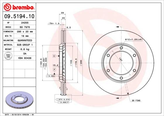 Breco BS 7970 - Тормозной диск autosila-amz.com