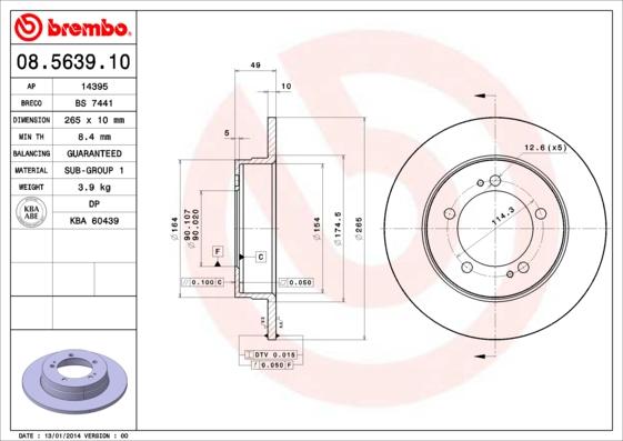 Breco BS 7441 - Тормозной диск autosila-amz.com
