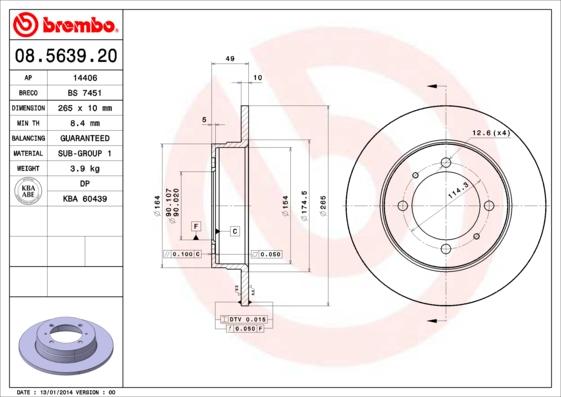 Breco BS 7451 - Тормозной диск autosila-amz.com