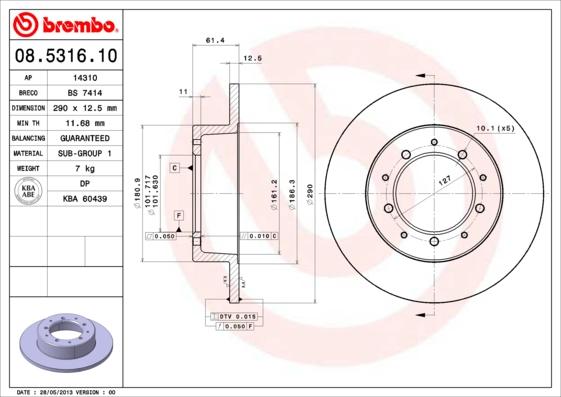 Breco BS 7414 - Тормозной диск autosila-amz.com