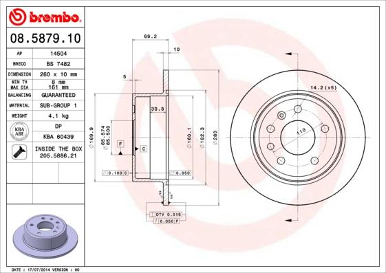 Breco BS 7482 - Тормозной диск autosila-amz.com