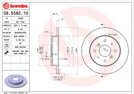 Breco BS 7435 - Тормозной диск autosila-amz.com