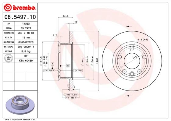 Breco BS 7427 - Тормозной диск autosila-amz.com