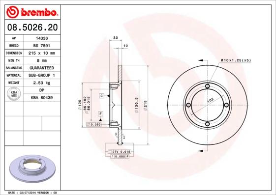 Breco BS 7591 - Тормозной диск autosila-amz.com