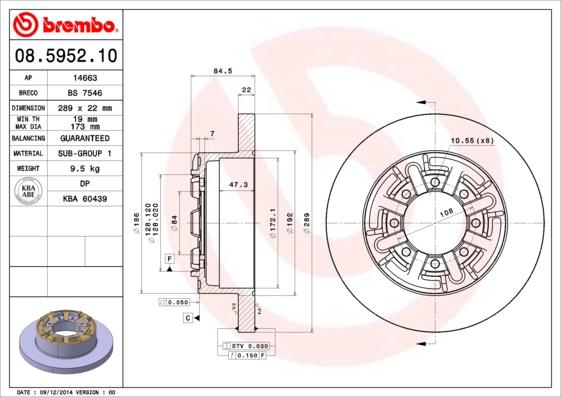 Breco BS 7546 - Тормозной диск autosila-amz.com