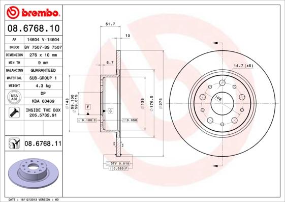 Breco BV 7507 - Тормозной диск autosila-amz.com