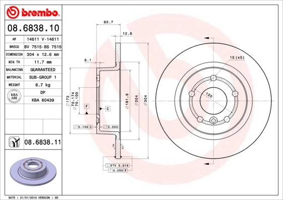 Breco BS 7515 - Тормозной диск autosila-amz.com