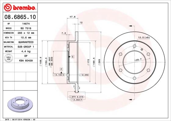 Breco BS 7518 - Тормозной диск autosila-amz.com