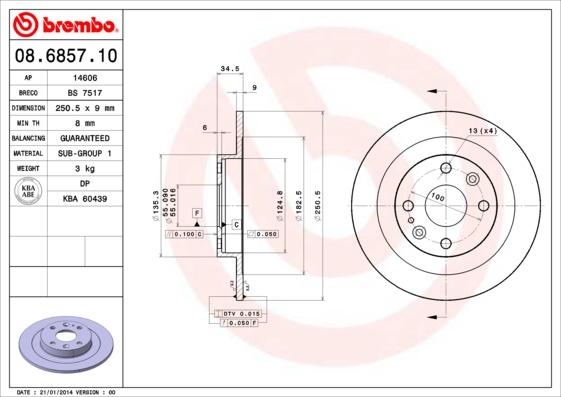 Breco BS 7517 - Тормозной диск autosila-amz.com