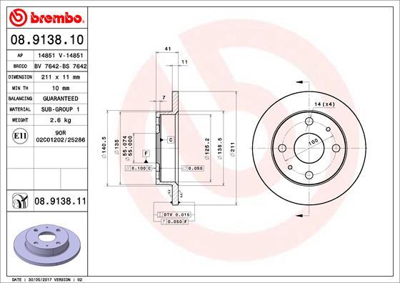 Breco BS 7642 - Тормозной диск autosila-amz.com