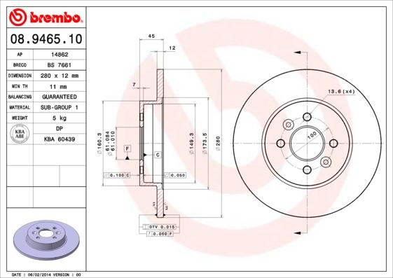 Breco BS 7661 - Тормозной диск autosila-amz.com