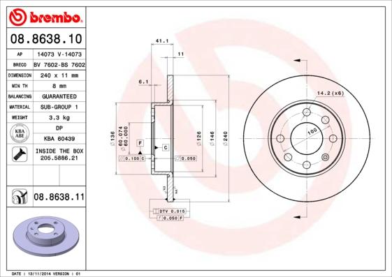 Breco BV 7602 - Тормозной диск autosila-amz.com