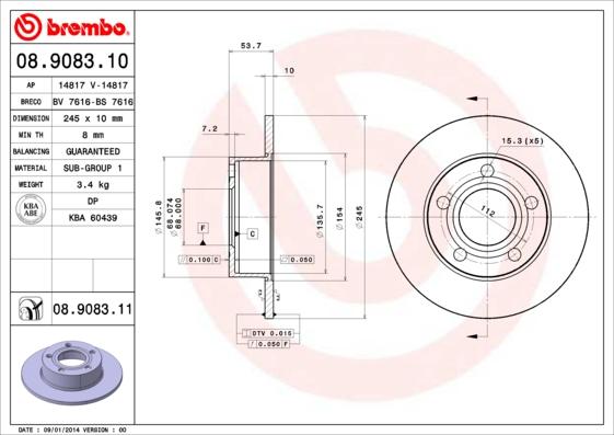 Breco BS 7616 - Тормозной диск autosila-amz.com