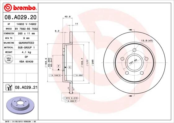 Breco BV 7682 - Тормозной диск autosila-amz.com