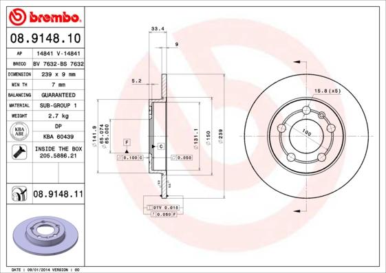 Breco BS 7632 - Тормозной диск autosila-amz.com