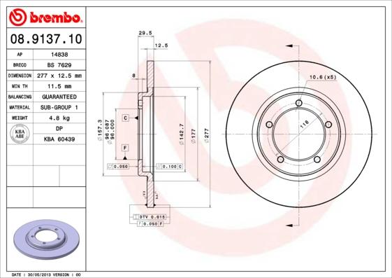 Breco BS 7629 - Тормозной диск autosila-amz.com