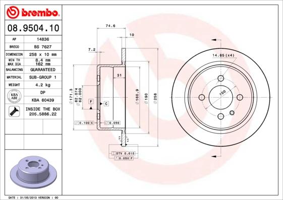 Breco BS 7627 - Тормозной диск autosila-amz.com