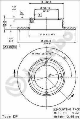 Breco BS 7191 - Тормозной диск autosila-amz.com