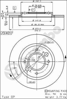 Breco BS 7123 - Тормозной диск autosila-amz.com