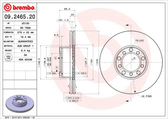 Breco BS 7869 - Тормозной диск autosila-amz.com