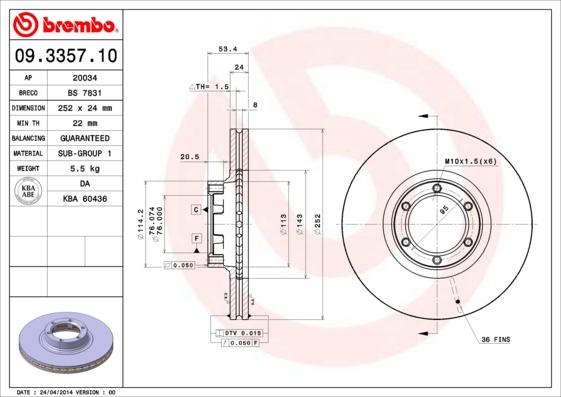 Breco BS 7831 - Тормозной диск autosila-amz.com