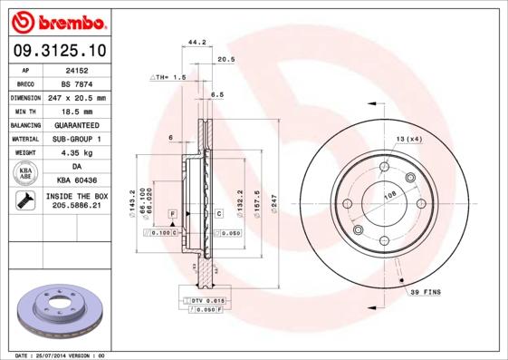 Breco BS 7874 - Тормозной диск autosila-amz.com