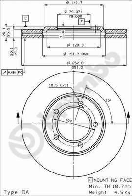 Breco BS 7872 - Тормозной диск autosila-amz.com