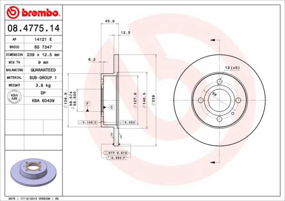 Breco BS 7347 - Тормозной диск autosila-amz.com