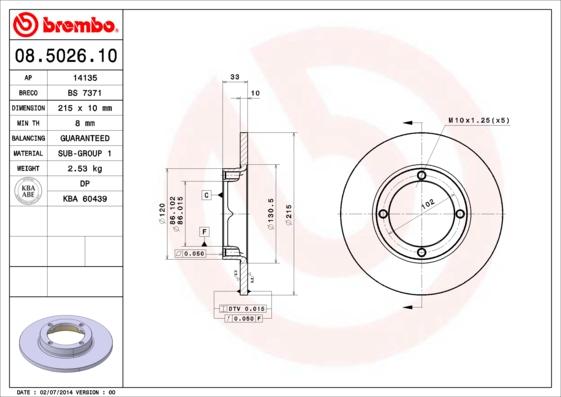 Breco BS 7371 - Тормозной диск autosila-amz.com