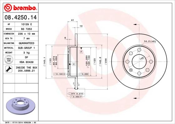Breco BS 7253 - Тормозной диск autosila-amz.com