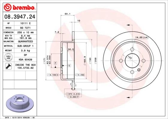 Breco BS 7271 - Тормозной диск autosila-amz.com