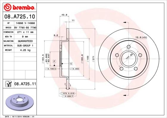 Breco BS 7790 - Тормозной диск autosila-amz.com