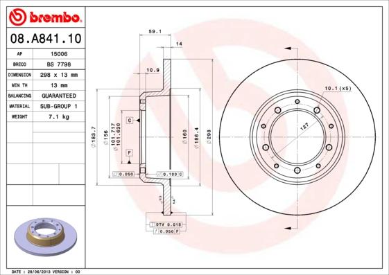 Breco BS 7798 - Тормозной диск autosila-amz.com