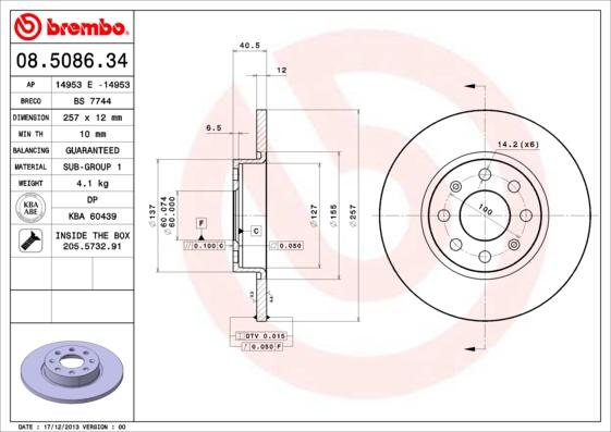 Breco BS 7744 - Тормозной диск autosila-amz.com