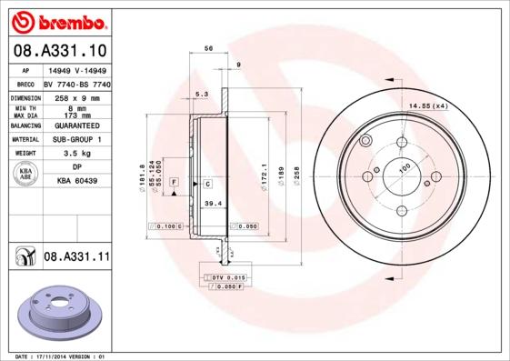 Breco BS 7740 - Тормозной диск autosila-amz.com